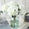 5 Pcs White Hydrangea Artificial Flowers Faux Hydrangea Flowers with Stems Full Heads Silk Fake Hydrangea Flowers for Wedding Bouquet Home Party Decor Centerpieces Floral Arrangements